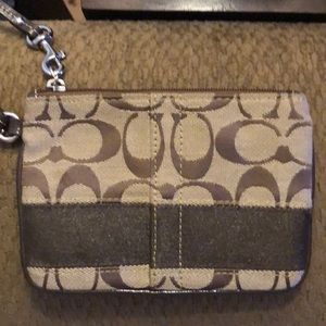 Brown Coach Wristlet
